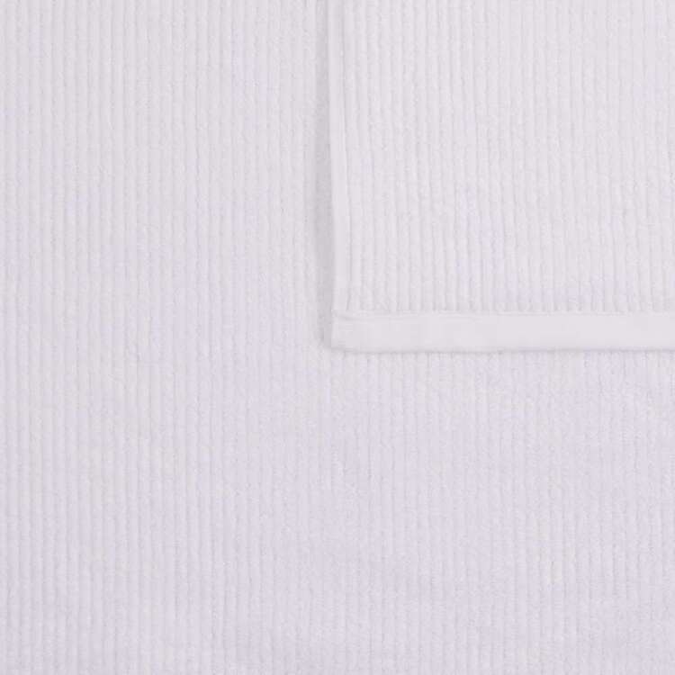 Brampton House Zero Twist Ribbed Towel Collection White