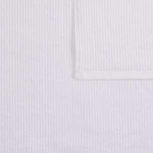 Brampton House Zero Twist Ribbed Towel Collection White