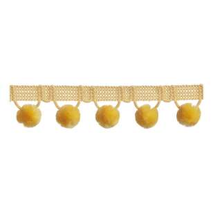 Simplicity Ball Fringe By The Spool Yellow 28.6 mm
