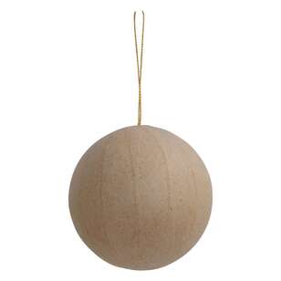 Jolly & Joy Papier Mache Bauble 2 Pack Natural