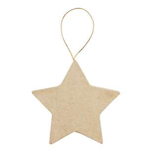 Jolly & Joy Papier Mache Star 2 Pack Natural