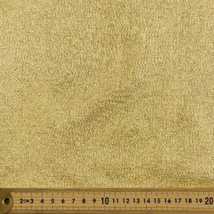 Party Play Light Polyester Lurex Lame Fabric Gold 110 cm