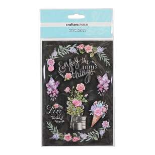 Crafters Choice Enjoy Little Things Sticker Multicoloured