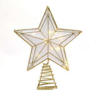 Jolly & Joy Light Up Star Tree Topper Gold