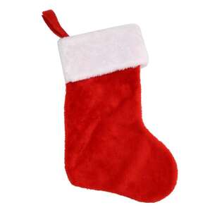 Jolly & Joy Plush Stocking Red