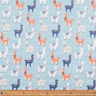 Alpaca 112 cm Cotton Drill Fabric  Blue 112 cm