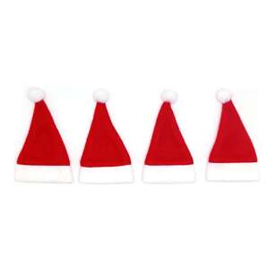 Jolly & Joy Santa Hat Cutlery Holder 4 Pack Red