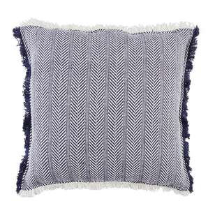 Logan And Mason Home Ryton Woven Herringbone Cushion Navy 50 x 50 cm