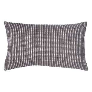 Logan And Mason Home Miller Dobby Weave Cushion Charcoal 35 x 60 cm