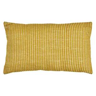 Logan And Mason Home Miller Dobby Weave Cushion Ochre 35 x 60 cm