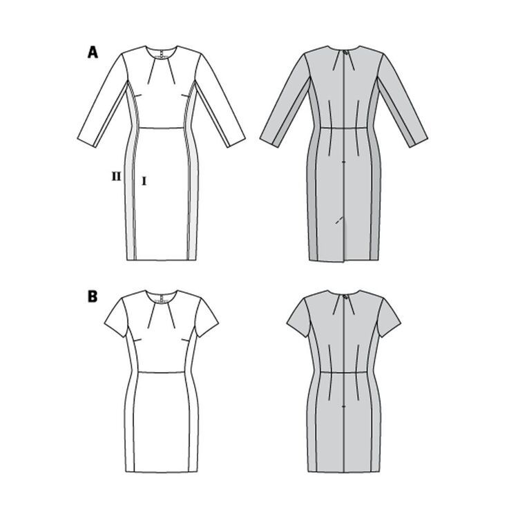 Burda Pattern 6210 Misses' Shift Dresses 8 - 18.