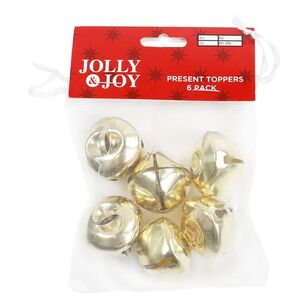 Jolly & Joy Bell Present Topper 6 Pack Gold