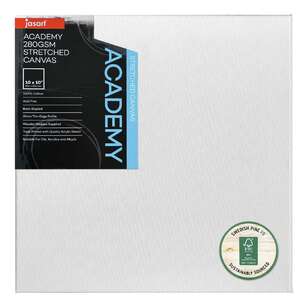 Jasart Academy Thin Edge Canvas White 6 x 6 in