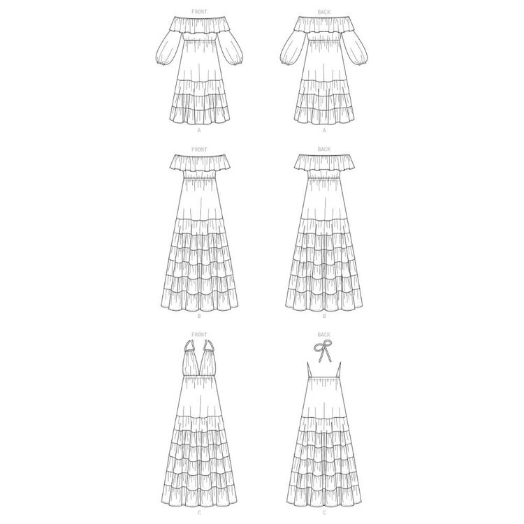 McCall's Sewing Pattern M8087 Misses' Dresses White