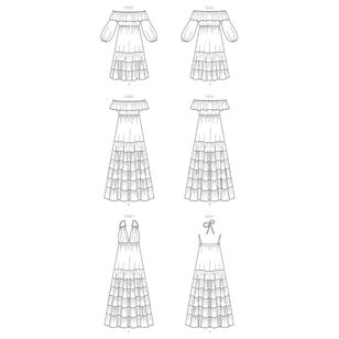 McCall's Sewing Pattern M8087 Misses' Dresses White