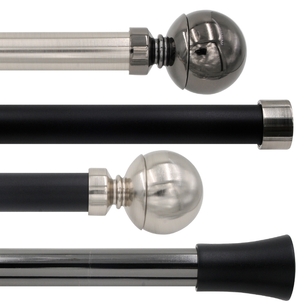 Caprice Premium 28 mm Ball Finials Matte Black