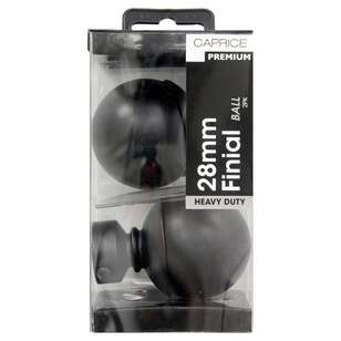 Caprice Premium 28 mm Ball Finials Matte Black