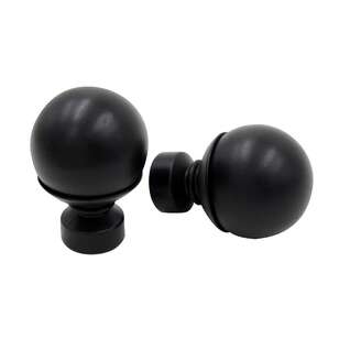 Caprice Premium 28 mm Ball Finials Matte Black