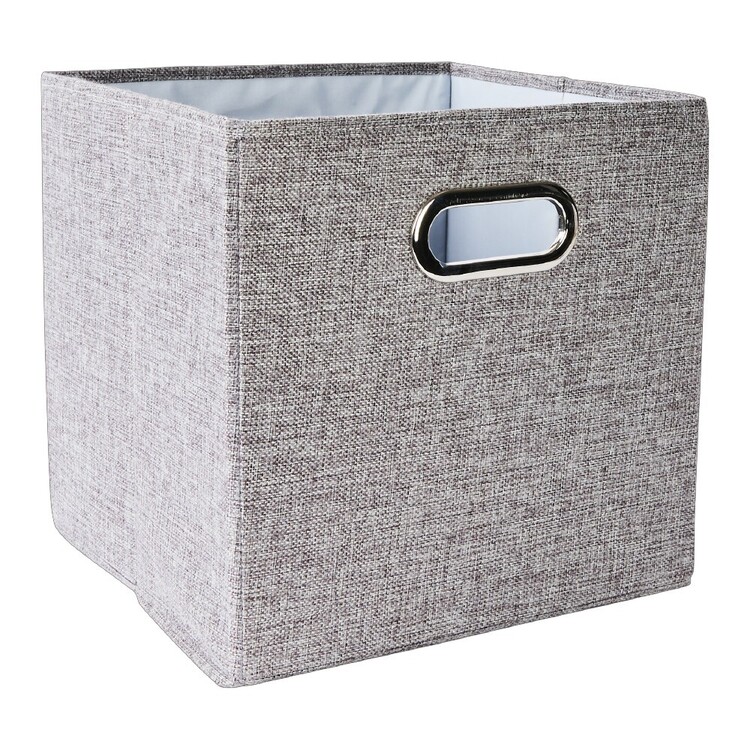 Living Space Storage Cube Grey 30 x 30 x 30 cm