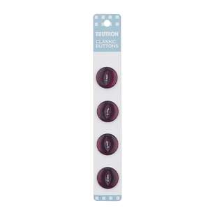 Beutron Classic 2 Hole Button 4 Pack Wine 18 mm