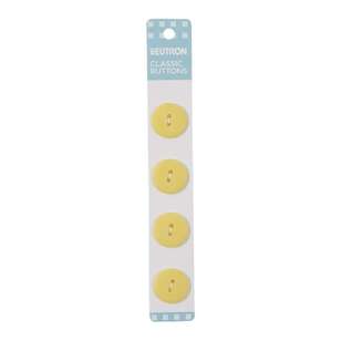 Beutron Classic 2 Hole Button 4 Pack Yellow 18 mm