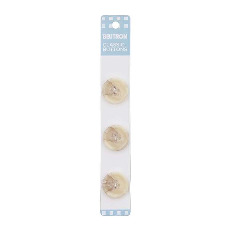 Beutron Classic 4 Hole Button 3 Pack Tan 20 mm