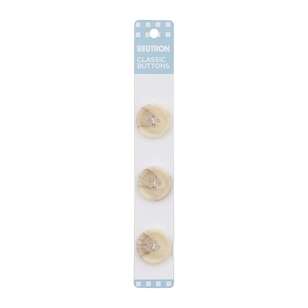 Beutron Classic 4 Hole Button 3 Pack Tan 20 mm