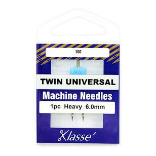 Klasse 100/6mm Twin Universal Machine Needle Silver 100 / 6 mm