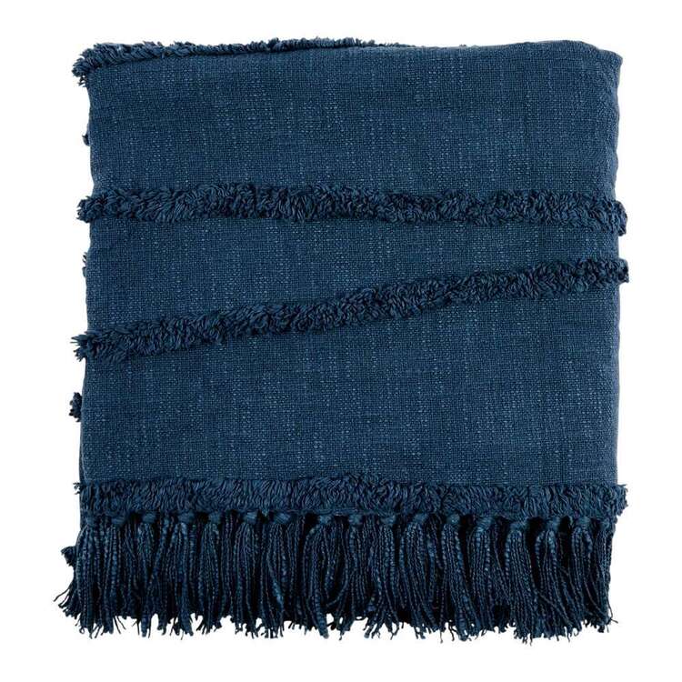 Ombre Home Weathered Coastal Throw With Tassels