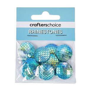 Crafters Choice Blue Rhinestone Scales Gems Pack 20 mm Blue 20 mm