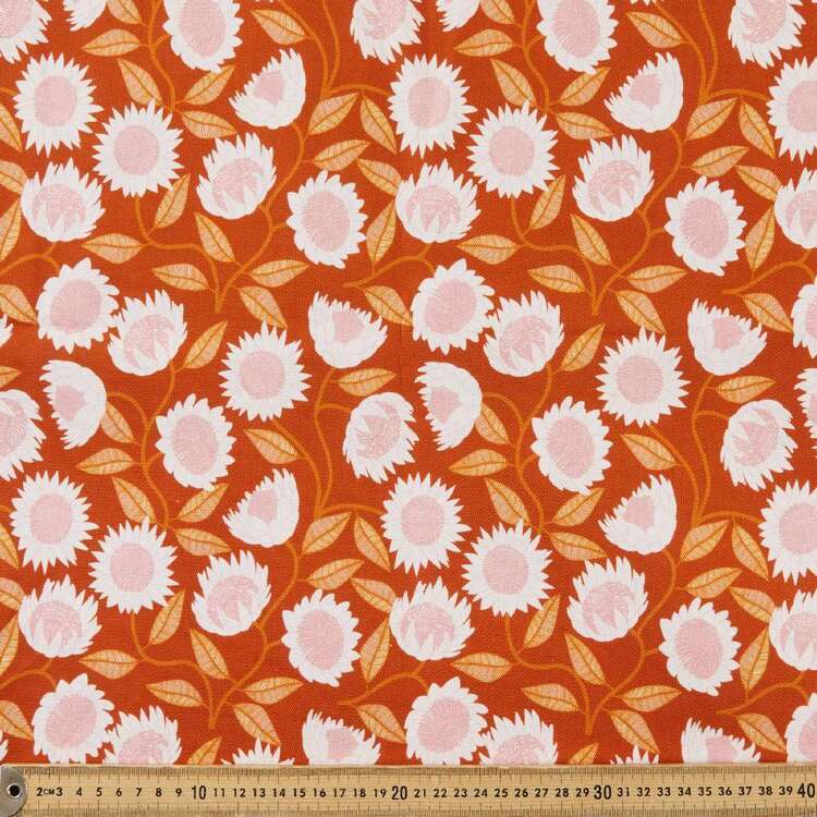 Jocelyn Proust Protea Cotton Canvas Brick