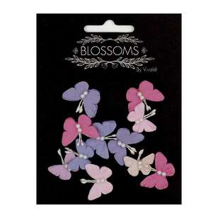Vivaldi Blossoms 11 Pack Butterfly Paper Pink Purple Mix
