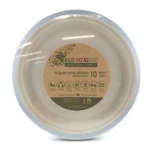 Alpen Sugarcane Plate 10 Pack Silver