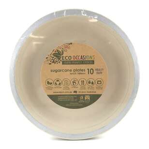 Alpen Sugarcane Plate 10 Pack Silver