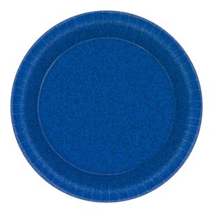 Amscan Prismatic Round Plates 8 Pack Royal Blue 17 cm
