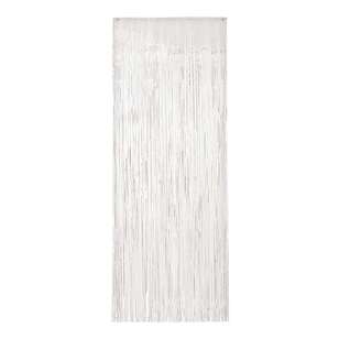 Amscan Metallic Curtain White