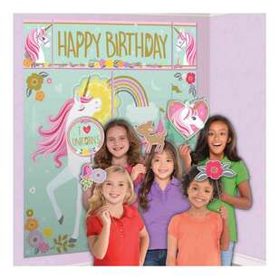 Amscan Magical Unicorn Scene Setter With Props Multicoloured