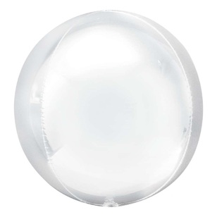 Anagram Foil Orbz Balloon White 40 cm
