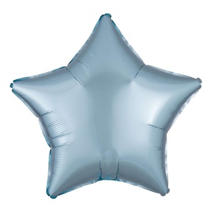 Anagram Satin Luxe Star Foil Balloon Pastel Blue 45 cm
