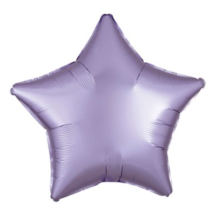 Anagram Satin Luxe Star Foil Balloon Pastel Lilac 45 cm