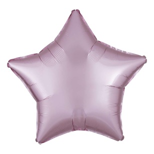 Anagram Satin Luxe Star Foil Balloon Pastel Pink 45 cm