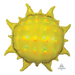 Anagram Holographic Iridescent Sun Foil Balloon Yellow