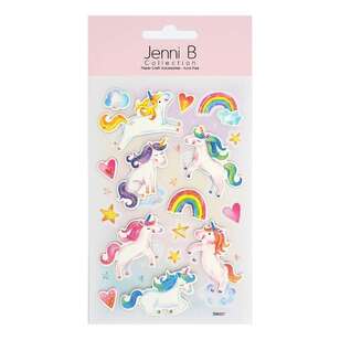 Jenni B 17 Pieces Unicorn Rainbow Stickers Multicoloured