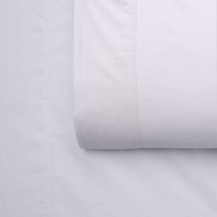 White Home Washed Cotton Sheet Set White