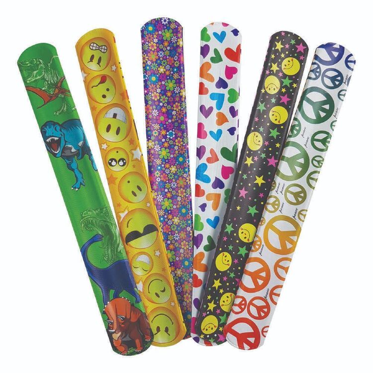 Artwrap Favour Slap Bands 6 Pack Multicoloured