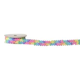 Rainbow Sequin Elastic # 4 Multicoloured 2.1 cm x 2 m