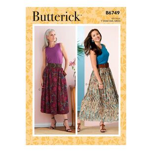 Butterick Sewing Pattern B6749 Misses' Gathered-Waist Skirts