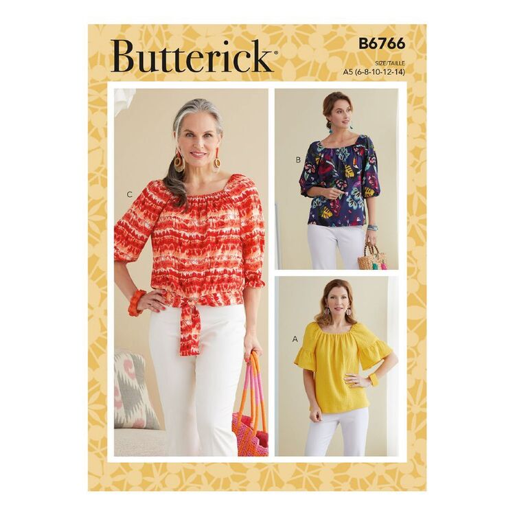 Butterick Sewing Pattern B6766 Misses' Tops 14 - 22