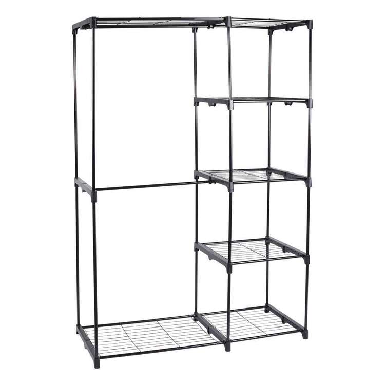 Living Space Wardrobe Unit With 4 Shelves Stainless Steel 115 x 50 x 170 cm