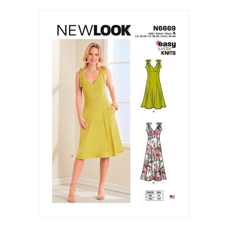 New Look Sewing Pattern N6669 Misses' Fit & Flared Dress With Princess Seam